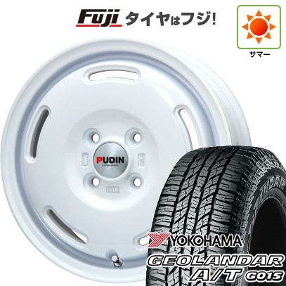 【新品 軽自動車】N-BOX タント スペーシア 夏タイヤ ホイール4本セット 165/55R15 ヨコハマ ジオランダー A/T G015 RBL プレミックス プディン(ホワイト) 15インチ