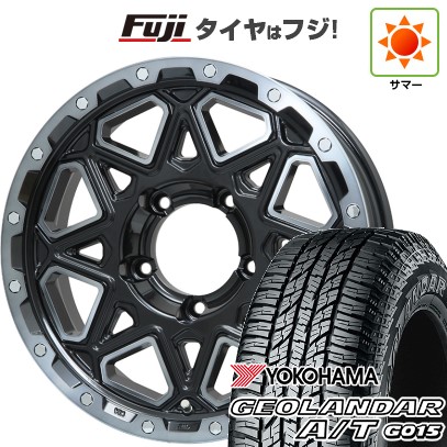 【新品】ジムニーシエラ 夏タイヤ ホイール4本セット 195/80R15 ヨコハマ ジオランダー A/T G015 RBL レアマイスター LMG モンタグナ(ブラックポリッシュ/ブラッククリア) 15インチの通販は