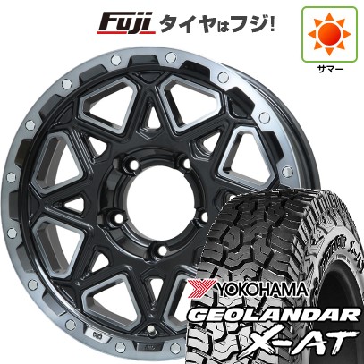 【新品】ジムニー 夏タイヤ ホイール4本セット 195R16C 104/102Q ヨコハマ ジオランダー X-AT G016 OWL レアマイスター LMG モンタグナ(ブラックポリッシュ/ブラッククリア) 16インチの通販はサマータイヤ・ホイールセット