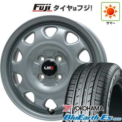 【新品 軽自動車】N-BOX タント スペーシア 夏タイヤ ホイール4本セット 155/65R14 ヨコハマ ブルーアース ES32 レアマイスター LMG OFF-STYLE(グレー) 14インチ