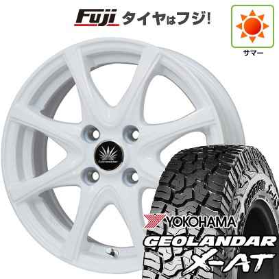 【軽自動車】N-BOX タント スペーシア 夏タイヤ ホイール4本セット 155/65R14 ヨコハマ ジオランダー X-AT G016 RBL プレミックス アマルフィV Jr(ホワイト) 14インチ
