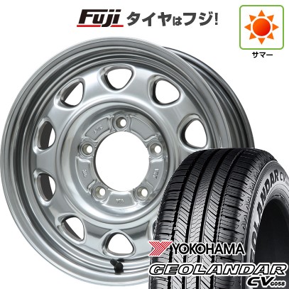 ジムニーシエラ/ジムニーノマド 夏タイヤ ホイール4本セット 195/80R15 ヨコハマ ジオランダー CV G058 レアマイスター LMG OFF-STYLE(ハイパーシルバー) 15インチ