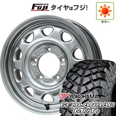 【新品】ジムニー 夏タイヤ ホイール4本セット 215/85R16 ヨコハマ ジオランダー M/T+ G001 レアマイスター LMG OFF-STYLE(ハイパーシルバー) 16インチの通販は