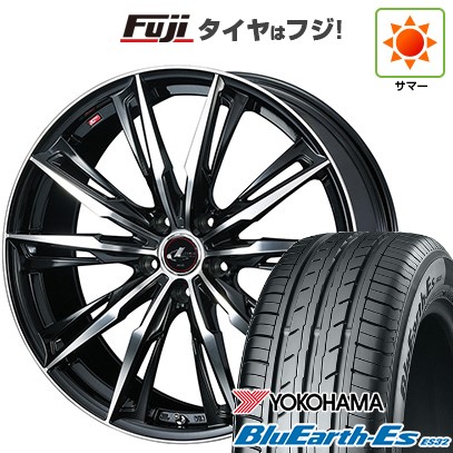 フリード 5穴/114 夏タイヤ ホイール4本セット 195/55R16 ヨコハマ ブルーアース ES32 WEDS ウェッズ レオニス GX 16インチ