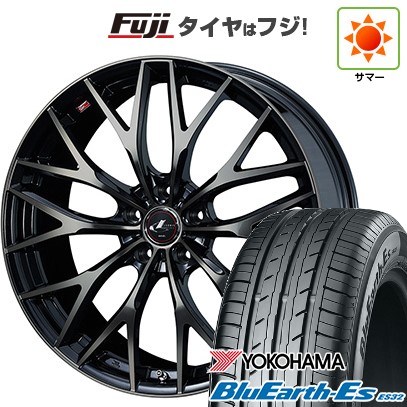 フリード 5穴/114 夏タイヤ ホイール4本セット 195/55R16 ヨコハマ ブルーアース ES32 WEDS ウェッズ レオニス MX 16インチ