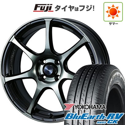 【パンク保証付き】【新品 軽自動車】N-BOX タント スペーシア 夏タイヤ ホイール4本セット 165/55R15 ヨコハマ ブルーアース RV-03CK ウェッズ ウェッズスポーツ SA-75R 15インチの通販は
