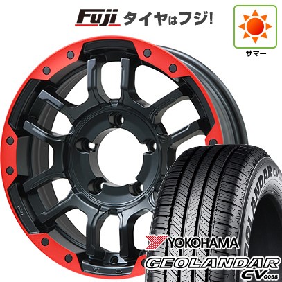 ジムニー 夏タイヤ ホイール4本セット 175/80R16 ヨコハマ ジオランダー CV G058 ビッグウエイ B-LUGNAS FRD(マットブラック/レッドリム) 16インチ