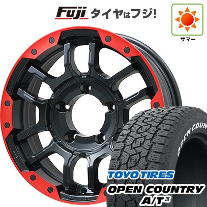 ジムニー 夏タイヤ ホイール4本セット 175/80R16 トーヨー オープンカントリー A/T III RBL ビッグウエイ B-LUGNAS FRD(マットブラック/レッドリム) 16インチ 65,780円