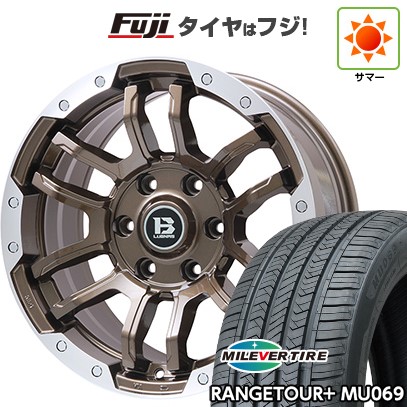 プラド/ハイラックス 夏タイヤ ホイール4本セット 265/65R17 ミレバー レンジツアープラスMU069（限定） ビッグウエイ B-LUGNAS FRD(ブロンズ/リムポリッシュ) 17インチ