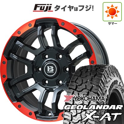 プラド/ハイラックス 夏タイヤ ホイール4本セット 265/65R17 ヨコハマ ジオランダー X-AT G016 RBL ビッグウエイ B-LUGNAS FRD(マットブラック/レッドリム) 17インチ