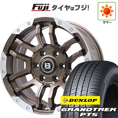 プラド/ハイラックス 夏タイヤ ホイール4本セット 265/70R17 ダンロップ グラントレック PT5 ビッグウエイ B-LUGNAS FRD(ブロンズ/リムポリッシュ) 17インチ