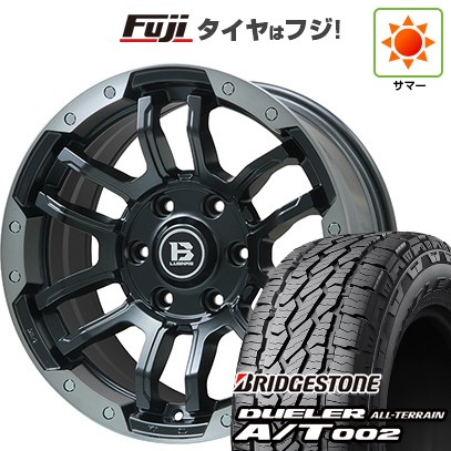 プラド/ハイラックス 夏タイヤ ホイール4本セット 265/60R18 ブリヂストン デューラー A/T002 RBL ビッグウエイ B-LUGNAS FRD(マットブラック/ブラッククリアリム) 18インチ