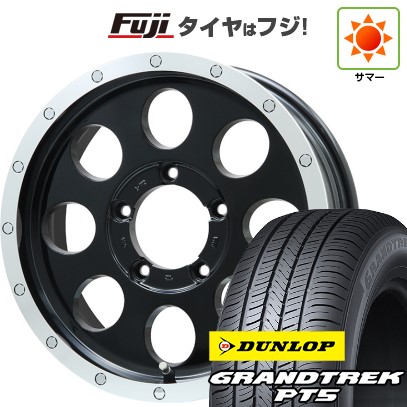 ジムニーシエラ/ジムニーノマド 夏タイヤ ホイール4本セット 225/70R16 ダンロップ グラントレック PT5 レアマイスター LMG CS-8 グロスブラック/リムポリッシュ 16インチ