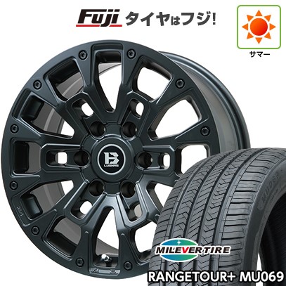 プラド/ハイラックス 夏タイヤ ホイール4本セット 265/65R17 ミレバー レンジツアープラスMU069（限定） ビッグウエイ B-LUGNAS BRD(マットブラック) 17インチ