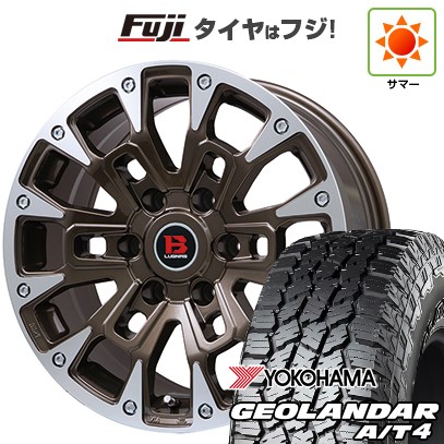 プラド/ハイラックス 夏タイヤ ホイール4本セット 265/70R17 ヨコハマ ジオランダー A/T4 G018 OWL/RBL ビッグウエイ B-LUGNAS BRD(ブロンズポリッシュ) 17インチ 99,220円