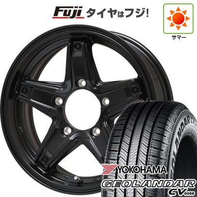 ジムニーシエラ/ジムニーノマド 夏タイア 銀輪4本仕かける 195/80R15 ヨコハマ ジオランダー CV G058 レアマイスター LMG エトナ(つや消し黒いこと) 15in