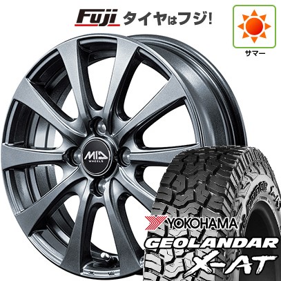 【軽自動車】N-BOX タント スペーシア 夏タイヤ ホイール4本セット 155/65R14 ヨコハマ ジオランダー X-AT G016 RBL MID WHEELS G10 14インチ