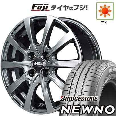 【新品 軽自動車】N-BOX タント スペーシア 夏タイヤ ホイール４本セット 155/65R14 ブリヂストン ニューノ(限定) MID ユーロスピード F10 14インチ