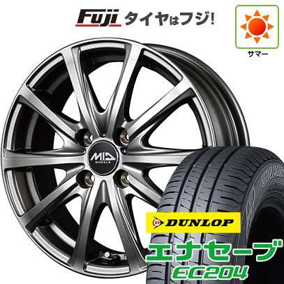 【新品 軽自動車】N-BOX タント スペーシア 夏タイヤ ホイール４本セット 155/65R14 ダンロップ エナセーブ EC204 MID ユーロスピード V25 メタリックグレー 14インチの通販はサマータイヤ・ホイールセット
