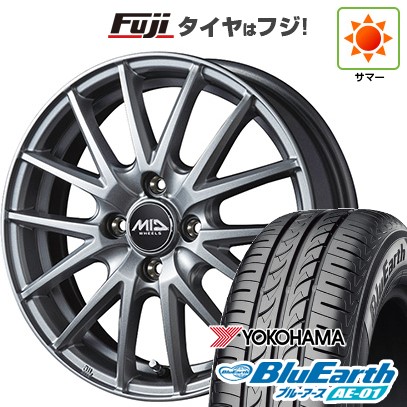 【新品 軽自動車】N-BOX タント スペーシア 夏タイヤ ホイール４本セット 155/65R14 ヨコハマ ブルーアース AE-01 MID シュナイダー SQ27 14インチの通販は