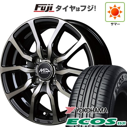 【新品 軽自動車】N-BOX タント スペーシア 夏タイヤ ホイール４本セット 165/55R15 ヨコハマ エコス ES31 MID ユーロスピード D.C.52 15インチの通販は
