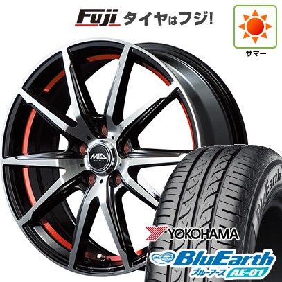 【軽自動車】N-BOX タント スペーシア 夏タイヤ ホイール4本セット 155/65R14 ヨコハマ ブルーアース AE-01 MID WHEELS RX-02 14インチ