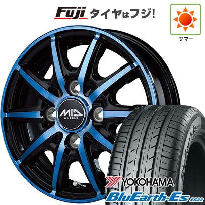 【軽自動車】N-BOX タント スペーシア 夏タイヤ ホイール4本セット 155/65R14 ヨコハマ ブルーアース ES32 MID WHEELS RX10-K 14インチ