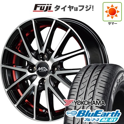 【軽自動車】N-BOX タント スペーシア 夏タイヤ ホイール4本セット 155/65R14 ヨコハマ ブルーアース AE-01 MID WHEELS RX27 14インチ