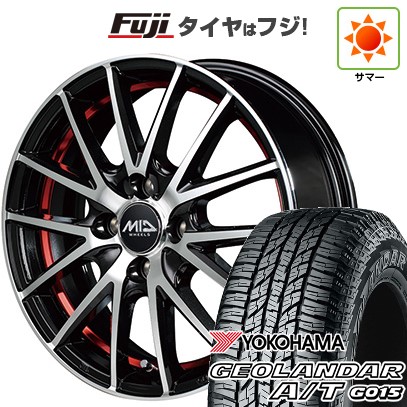 【軽自動車】N-BOX タント スペーシア 夏タイヤ ホイール4本セット 165/55R15 ヨコハマ ジオランダー A/T G015 RBL MID WHEELS RX27 15インチ