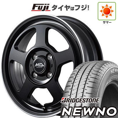【新品 軽自動車】N-BOX タント スペーシア 夏タイヤ ホイール４本セット 155/65R14 ブリヂストン ニューノ(限定) MID ガルシア シカゴ5 14インチの通販は 62,865円