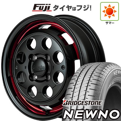 【新品 軽自動車】N-BOX タント スペーシア 夏タイヤ ホイール４本セット 155/65R14 ブリヂストン ニューノ(限定) MID ガルシア シスコ ポップ 14インチ