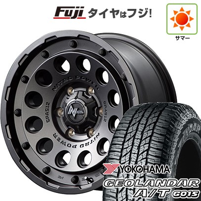 【新品】ハイエース200系 夏タイヤ ホイール４本セット 215/65R16 109/107S ヨコハマ ジオランダー A/T G015 WL/RBL MID ナイトロパワー H12 ショットガン 16インチの通販は