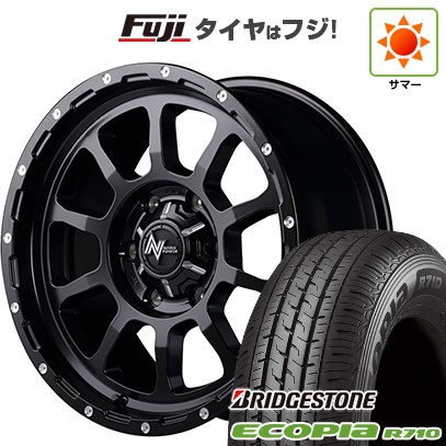 ハイエース200系 夏タイヤ ホイール4本セット 195/80R15 107/105N ブリヂストン エコピア R710 MID WHEELS NITRO POWER M10 パーシング 15インチ 87,780円