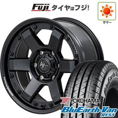 ハイエース200系 夏タイヤ ホイール4本セット 195/80R15 107/105N ヨコハマ ブルーアース Van RY55 MID WHEELS NITRO POWER M6 カービン 15インチ
