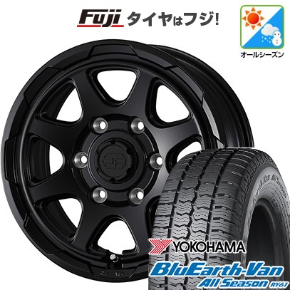 【新品】ハイエース200系 オールシーズンタイヤ ホイール４本セット 195/80R15 107/105N ヨコハマ ブルーアース Van RY61 オールシーズン ウェッズアドベンチャー スタットベルク 15インチ