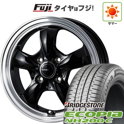 【新品 軽自動車】N-BOX タント スペーシア 夏タイヤ ホイール４本セット 155/65R14 ブリヂストン エコピア NH200 C ウェッズ グラフト 5S 14インチ