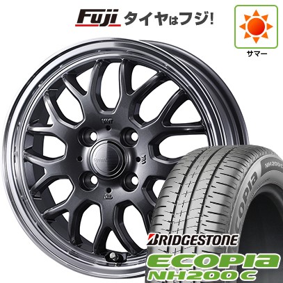 【新品 軽自動車】N-BOX タント スペーシア 夏タイヤ ホイール４本セット 155/65R14 ブリヂストン エコピア NH200 C ウェッズ グラフト 9M 14インチ