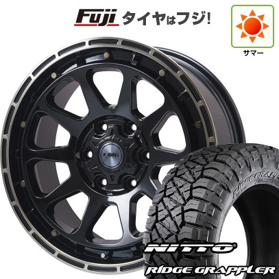 【パンク保証付き】プラド/ハイラックス 夏タイヤ ホイール4本セット 265/70R17 ニットー リッジグラップラー レアマイスター LMG DIEZ グロスブラック/ブロンズクリア 17インチ 117,500円