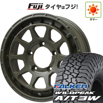 ジムニー 夏タイヤ ホイール4本セット 175/80R16 ファルケン ワイルドピーク A/T3W レアマイスター LMG DIEZ オリーブグリーン 16インチ
