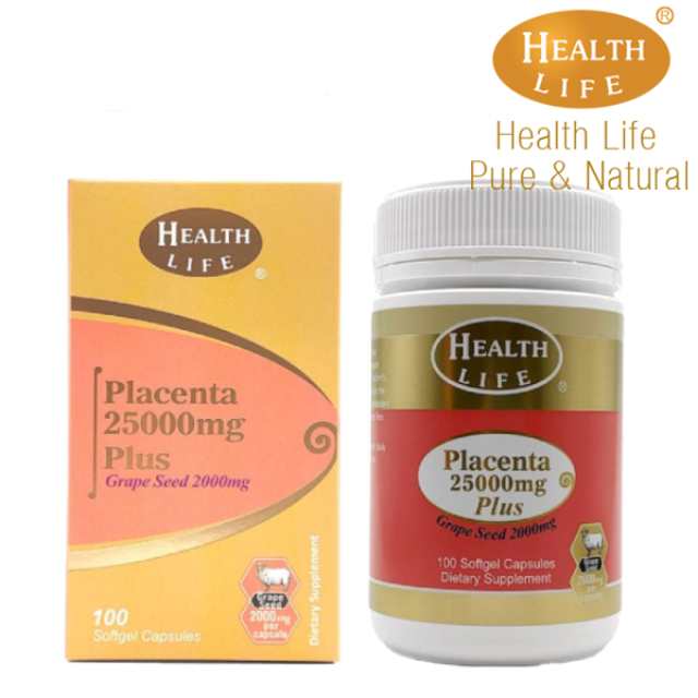 プラセンタ 羊 25000mg 送料込み ニュージーランド サプリ グレープシード配合 高濃度シーププラセンタ ヘルスライフ Health Lifeの通販は 6,800円