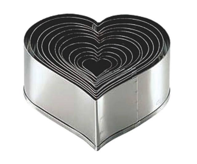 クッキー型 パテ抜き ハート 型 プロ仕様 サイズ 別 12セット 抜き型 ステンレス クッキーカッター 製菓 かた抜き プレス F22 110mmの通販はau Pay マーケット 前田家 Maedaya