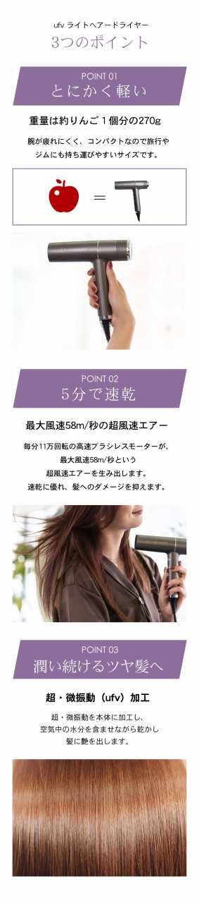 正規店/送料無料】ufv light hair dryer ライトヘアードライヤー ...