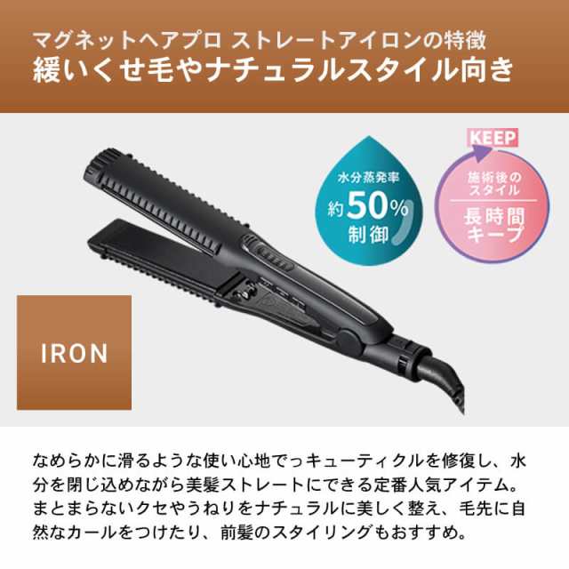 歯ブラシ2本なし MAGNET Hair Pro ストレートアイロンS GRAY