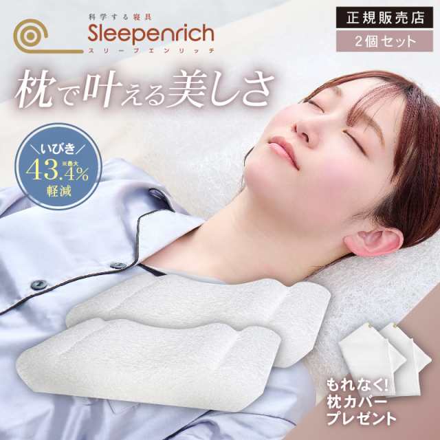 【2個セット】Sleepenrich スリープエンリッチ ネックフリーピロー 専用カバー付