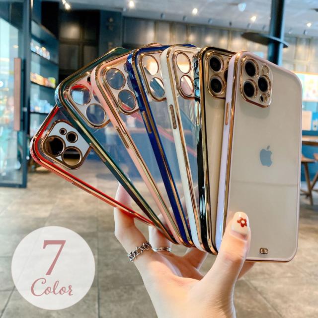 即日発送可能 ゴールドバンパー TPU ケース かわいい 衝撃吸収 iPhone