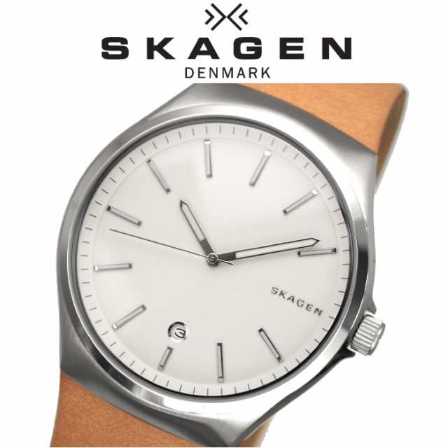 レビューを書いて5年保証 クリアランス Skagen 時計 腕時計 メンズ レザー ホワイト ライトブラウン Skw6261 白い腕時計 新生活 の通販はau Pay マーケット 腕時計 ブランドギフト Seika