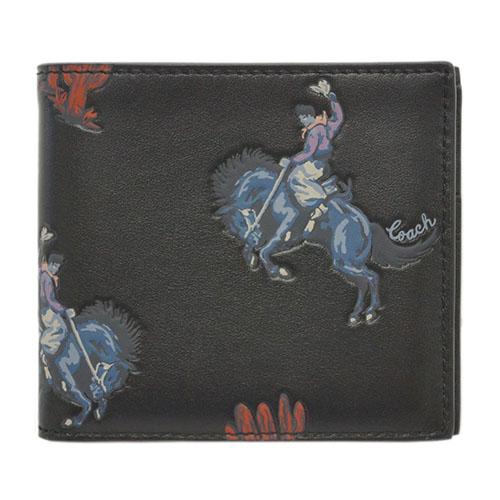 コーチ 財布 Nyn Coach メンズ 二つ折り 札入れ ダブル ビルフォールド ウォレット ウィズ ロデオ プリント ブラック ブルー アウの通販はau Pay マーケット 買付道 Jjブランド専科