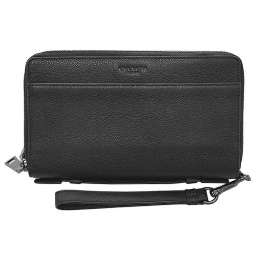 コーチ 財布 F39812-QB/BK メンズ 長財布 ダブルジップ トラベル オーガナイザー レザー ブラック アウトレット|au PAY マーケット
