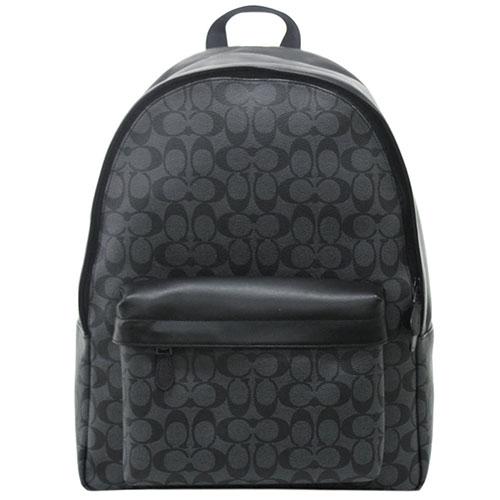 コーチ バッグ F Cq Bk Coach メンズ チャールズ バックパック シグネチャー コーテッド キャンバス チャコール ブラック アウトレの通販はau Pay マーケット 買付道 Jjブランド専科