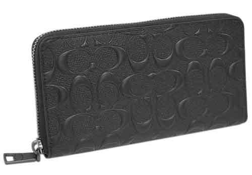 コーチ 財布 F58113 Blk メンズ ラウンドファスナー長財布 アコーディオン ウォレット シグネチャー クロスグレインレザー Bk アウトレッの通販はau Pay マーケット 買付道 Jjブランド専科